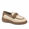 Women casual shoes 6092 rafie beige combined