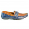 Men loafers, moccasins 737 indigo+brown