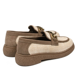 Women casual shoes 6092 rafie beige combined