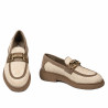 Women casual shoes 6092 rafie beige combined