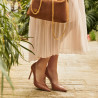 Women stylish, elegant shoes 1330 camel lifestyle