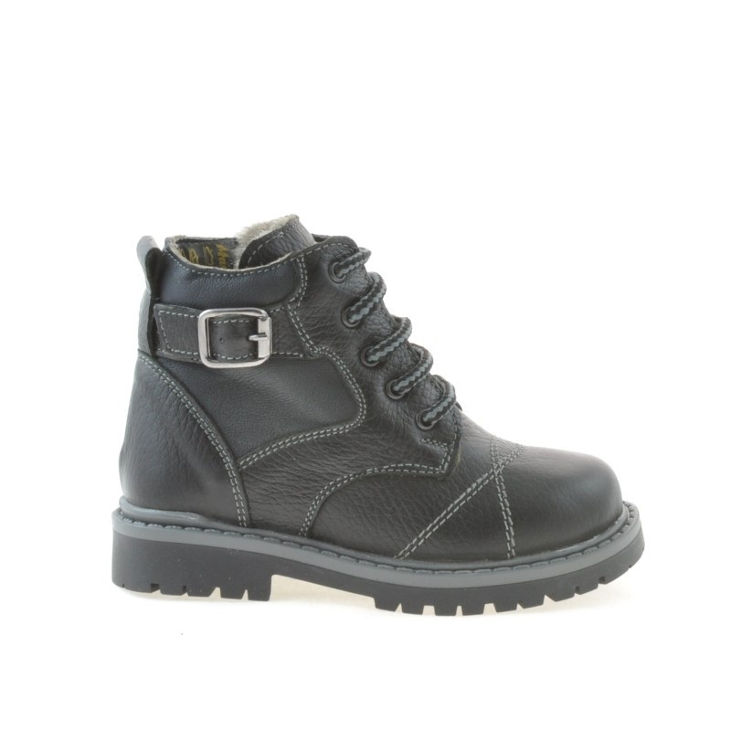 Small children boots 21c black+gray