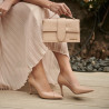 Women stylish, elegant shoes 1325 croco beige lifestyle