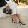 Women sandals 1317 black velour lifestyle