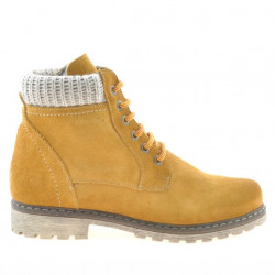 Women boots 3269 yellow velour