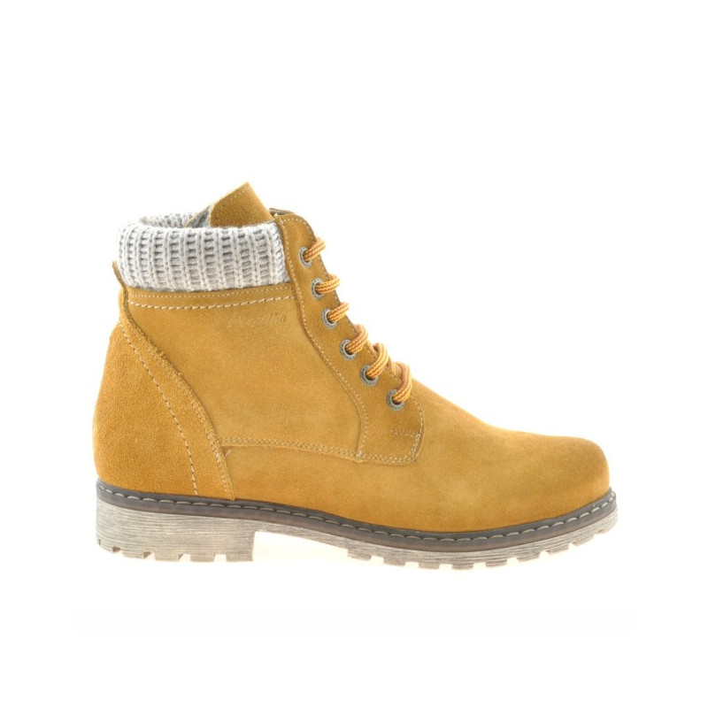 Women boots 3269 yellow velour