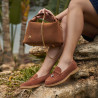Women loafers, moccasins 6082 camel velour