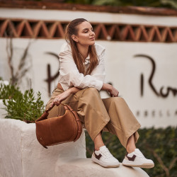 Women sport shoes 6088 white+beige lifestyle