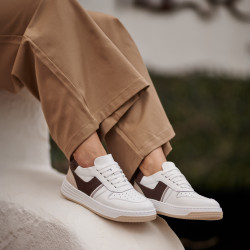 Women sport shoes 6088 white+beige lifestyle