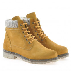 Women boots 3269 yellow velour