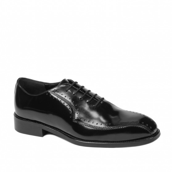 Men stylish, elegant shoes 985 black florantic