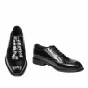 Men stylish, elegant shoes 985 black florantic