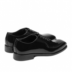 Men stylish, elegant shoes 985 black florantic