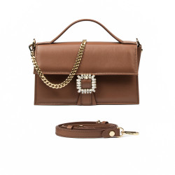 Women hand bag 039g brown cognac