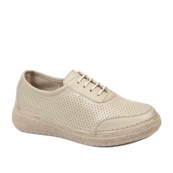 Women loafers, moccasins 6090m sand