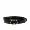 Women belt 37-1m croco patent black