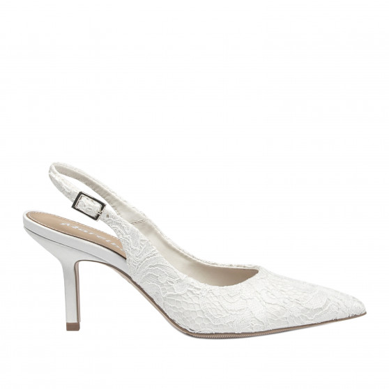 Women sandals 1353 satin white