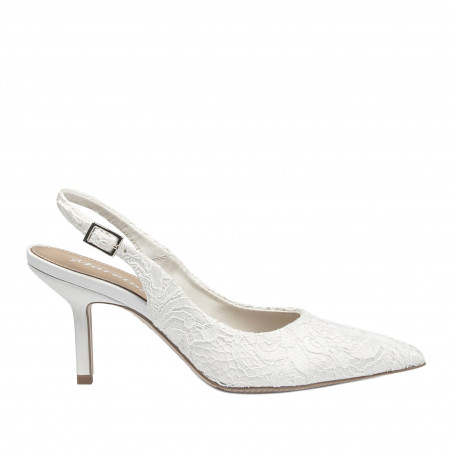 Women sandals 1353 satin white