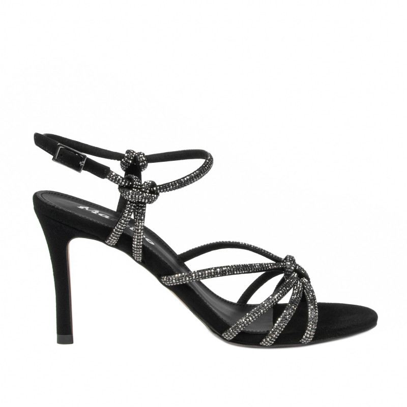Women sandals 1342 black velour