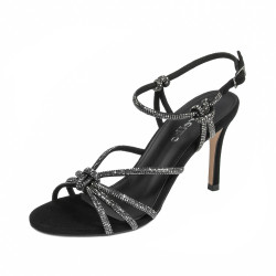 Women sandals 1342 black velour