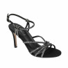 Women sandals 1342 black velour