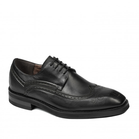 Men stylish, elegant shoes 990 black
