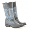 Women knee boots 225 gray combined