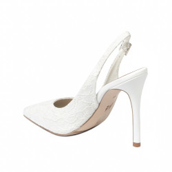 Women sandals 1352 satin white