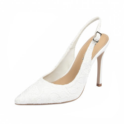 Women sandals 1352 satin white