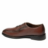 Men stylish, elegant shoes 985 brown