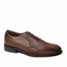 Men stylish, elegant shoes 985 brown