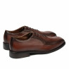 Men stylish, elegant shoes 985 brown
