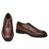 Men stylish, elegant shoes 985 brown