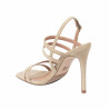 Women sandals 1345 beige velour
