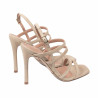 Women sandals 1345 beige velour