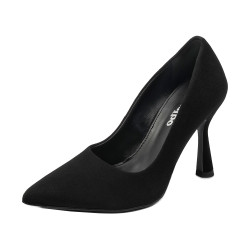 Women stylish, elegant shoes 1322 black antilopa