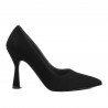 Women stylish, elegant shoes 1322 black antilopa