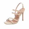 Women sandals 1345 beige velour