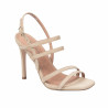 Women sandals 1345 beige velour