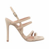Women sandals 1345 beige velour