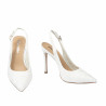 Women sandals 1352 satin white