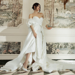 Women sandals 1352 satin white lifestyle