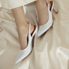 Women sandals 1352 satin white lifestyle