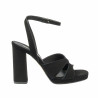 Women sandals 1347 black velour