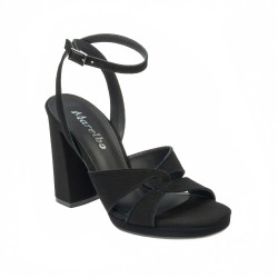 Women sandals 1347 black velour