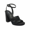 Women sandals 1347 black velour