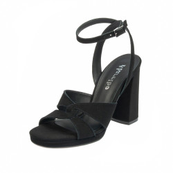 Women sandals 1347 black velour