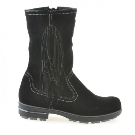 Children knee boots 3208 black velour