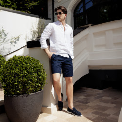 Men loafers, moccasins 980 indigo velour lifestyle