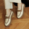 Women casual shoes 6092 rafie beige combined lifestyle
